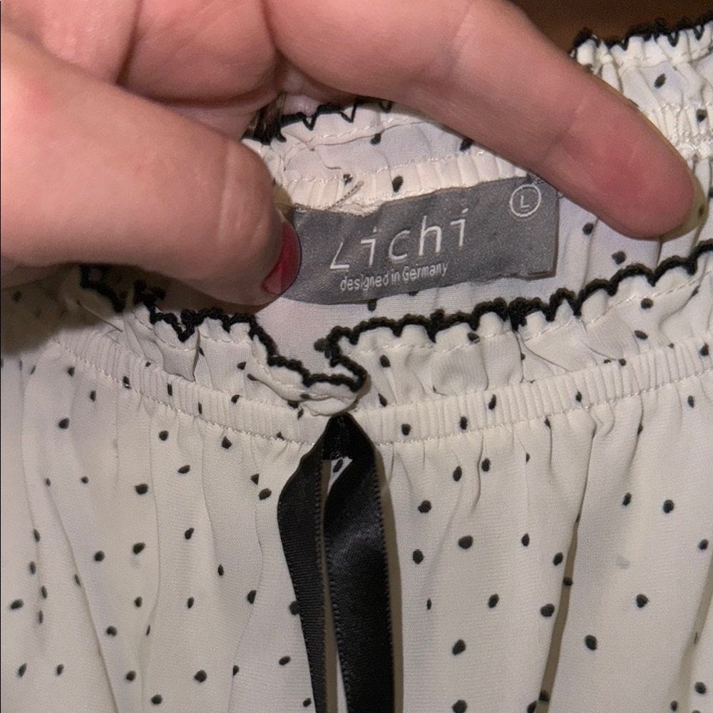 Cream Puff Sleeve Tie Front Midi Sundress - Picture 2 of 7